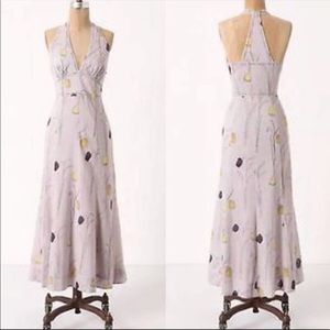 Anthropologie Spring Bulbs Midi Cotton Voile Dress
